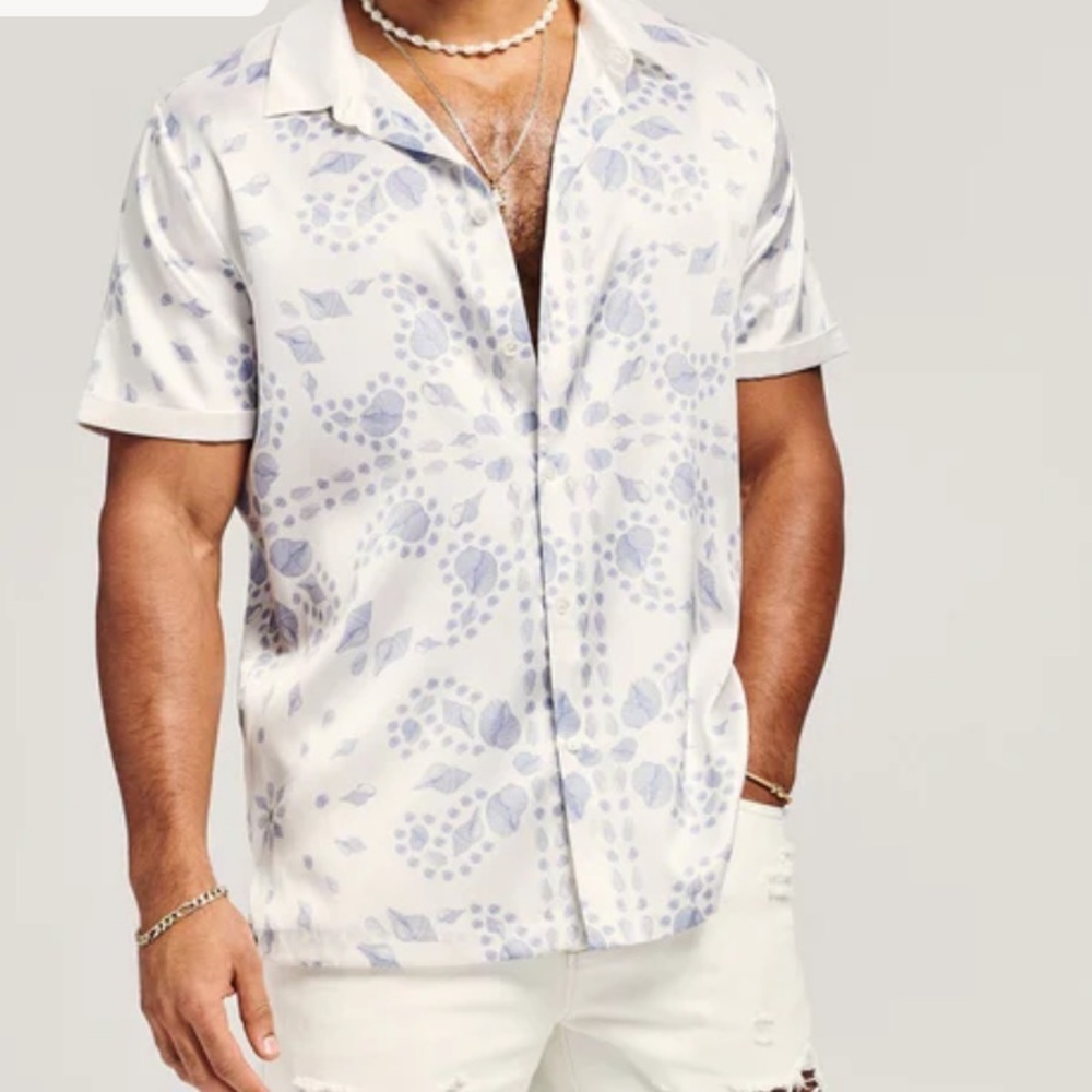 NWT Ser.O.Ya Bergen Silk Shirt Button Down Bandana Printed Size Large